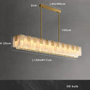 Ljojo Marble Crystal Chandelier Brass Light Fixture Elegant Alabaster Lamp Dining Room Decor