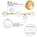 Ljojo 5-Head G9 Indoor Wall Light in Black Gold for Bathroom Mirror Vanity