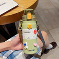 Ljojo 21oz Stainless Steel Water Bottle with Straw and Strap