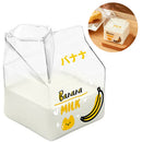 Ljojo 380ml Kawaii Milk Carton Glass Cup Strawberry Peach Theme