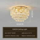 Ljojo Luxury Crystal Chandelier: High End Bedroom Living Room Pendant Light