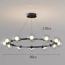 Ljojo Italian Light Luxury Circular Magic Bean Pendant Light for Dining Table and Living Room
