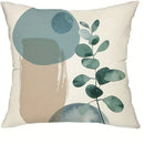 Light Blue Geometric Leaf Pattern Pillowcase for Bohemian Home Decor by Ljojo