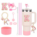 Ljojo 10pcs Tumbler Accessories Set: Straw, Cover, Cap, Boot, Stopper, Keychain, Sticker
