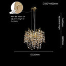 Luxury Gold Crystal Chandelier Pendant Lamp for Living Dining Bedroom - Ljojo