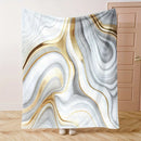 Ljojo Marble Flannel Blanket: Elegant, Cozy Sofa Throw for All Seasons