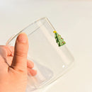 Ljojo 3D Glass Cup 400ml Cartoon Animal Christmas Theme Glass Coffee Mug