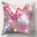 Ljojo LED Christmas Pillowcase with Garland Color Ball Pattern