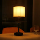 LED 5w Rechargeable Table Lamp Cordless Dimmer Reading Light Copper White Linen USB Touch