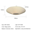 Ljojo Wabi Sabi UFO Styling Fabric Led Ceiling Chandelier | Modern Round Home Decor Lights