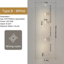 Black Linear Pendant Light Italian Design Minimalist Hanging Lamp for Living Room by Ljojo