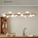LED Cream Petal Pendant Light Modern Stylish Chandelier by Ljojo for Home Decoration