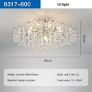 Ljojo Luxury Chrome LED Ceiling Chandelier - Elegant Home Decor and Lighting