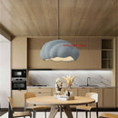 French Dining Room Wabi Sabi LED Pendant Lamp Cream Chandelier Fixture by Ljojo