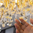 Ljojo Luxury Crystal LED Chandelier for Living Room, Hotel, and Hall