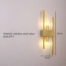 Clear Glass Wall Light for Living Room with E14 G9 Bulb, Ljojo Brand