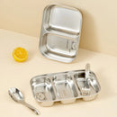 Ljojo 304 Stainless Steel Dinner Plate - Large Capacity, Durable, for Kids & Students