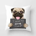 Cute Pug Bulldog Pillowcase for Living Room Decor - Ljojo Home Decor