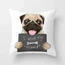 Cute Pug Bulldog Pillowcase for Living Room Decor - Ljojo Home Decor