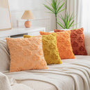 Embroidered Wool Maple Leaf Pillowcase by Ljojo - Halloween & Thanksgiving Orange Cushion Cover