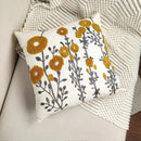 Boho Floral Tufted Cotton Throw Pillow Cover for Couch and Bed by Ljojo