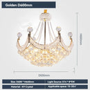 Ljojo Luxury Living Room Crystal Chandelier LED Ceiling Lighting Staircase European-Style Gold Nordic Glamour