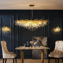 LED Crystal Water Drop Chandelier Lamp for Nordic Luxury Home Decor by Ljojo