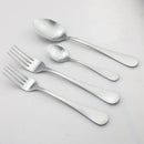 Ljojo Matte Silver Stainless Steel Cutlery Set - 4/6/16/24pcs Dinnerware Steak Knife Fork Spoon