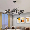 Nordic Glass Ball LED Pendant Light for Living Room | Modern Hanging Chandelier by Ljojo