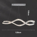 Ljojo Luxury Crystal Chandelier Pendant Light for Living Room - Modern Ceiling Light Fixture