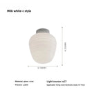 Ljojo Milky White Glass Cocoon Ceiling Light for Home Décor.