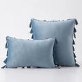 Black Tassel Pillowcases by Ljojo - Velvet Holiday Home Decoration Gift