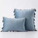 Black Tassel Pillowcases by Ljojo - Velvet Holiday Home Decoration Gift