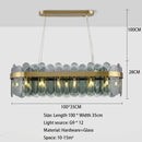 Nordic Living Room Crystal Pendant Lights Smoke Grey Modern Minimalist Glass Decor Dining Bedrooms by Ljojo