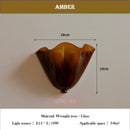LED Glass Amber Petal Wall Lamps for Bedroom Home Decoration by Ljojo