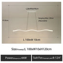 Ljojo LED Wave Chandelier Modern Hanging Lamp for Home Decor