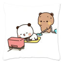 Cute Panda Bears Printed Pillow Case for Sofa Decoration by Ljojo