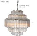 Glass Crystal Chandelier Pendant Light for Living Room Dining Bedroom Ceiling Lamp by Ljojo