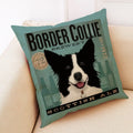 Ljojo Linen Pillowcase for Car Sofa Cushion Cover 45*45cm - Retro Dog Design