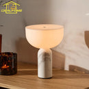 Danish Designer Marble Table Lamp USB Charging Touch Switch Medieval Cream Wind Desk Lights