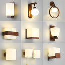 Ljojo LED Wood Wall Lamp for Bedroom Living Room Study-area