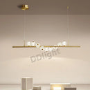 Ljojo Luxe Pearl Necklace Ring LED Ceiling Chandelier for Living Room & Bedroom