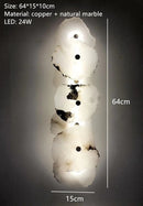 Ljojo Marble LED Wall Sconce - Luxury Copper Art Lighting