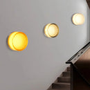 Round Glass LED Wall Lamp Sconce Light for Bedroom Living Room by Ljojo