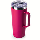 Ljojo 24oz Double Wall Coffee Tumbler with Handle Lid Stainless Steel Insulated Cup