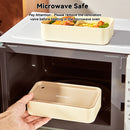Ljojo Large Capacity Double-Layer Lunch Box with Tableware - Heatable Bento Box