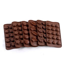 Ljojo 15-Hole Silicone Chocolate Mold: Creative Jelly Candy Cake Ice Grid Baking Mould