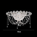 Ljojo Luxury Crystal Chandelier for High Ceiling Living Room