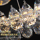 Large Chrome Crystal Chandelier Lighting for Living Room - Ljojo