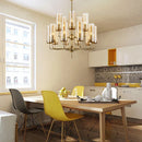 Ljojo Modern American Lustre Glass Chandelier, LED Indoor Lighting for Living, Dining, Bedroom